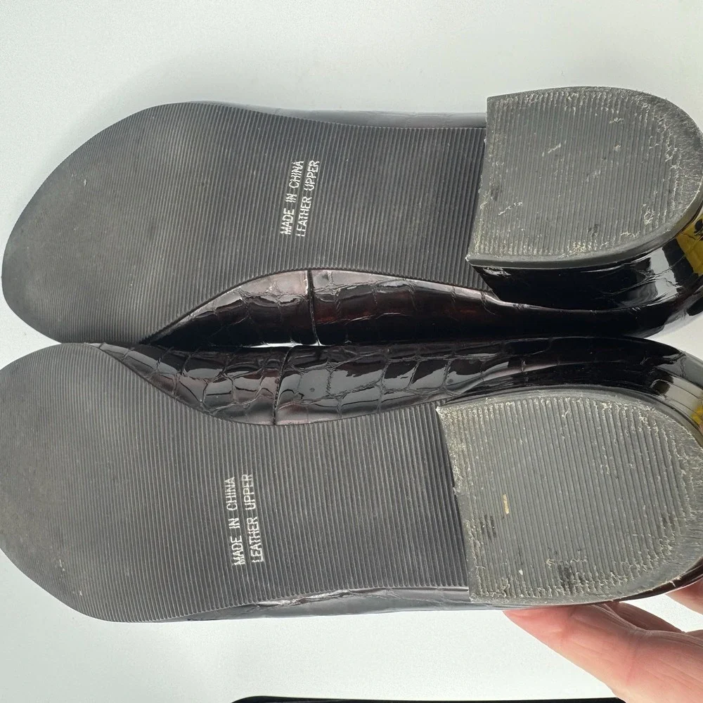 Mark Lemp Classics By Walking Cradle Croco‎ Embossed Leather Pumps Size 11 M